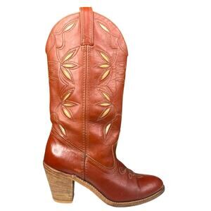 Vintage Dingo Women’s Brown Leather Western Cowgirl Boots Size US 7